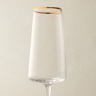 Horizon Lead-Free Crystal Gold-Rimmed Champagne Flute Glass Sets