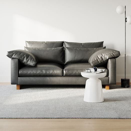 Harmony Leather Sofa (82") by West Elm
