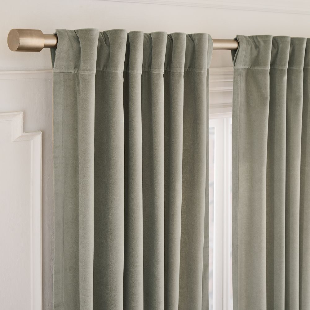 Cotton Velvet Curtain by West Elm