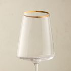 Horizon Lead-Free Crystal Gold-Rimmed White Wine Glass Sets