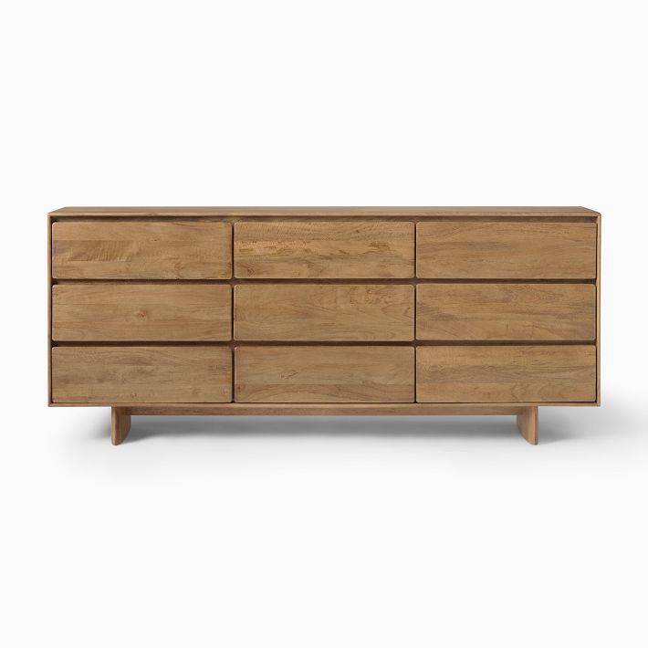 Anton Solid Wood Wide 9-Drawer Dresser - Modern Storage Solution