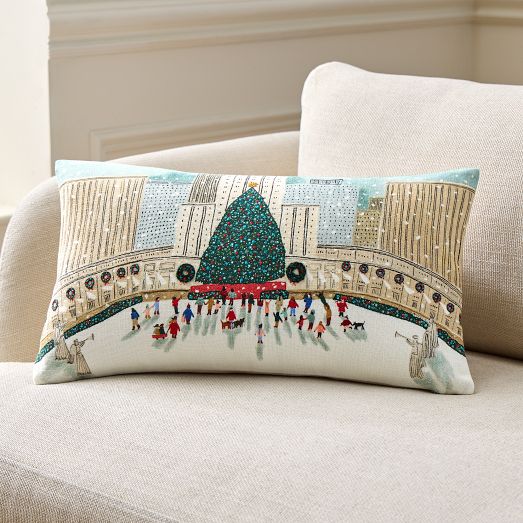 Nicole Cicak Plaza Christmas Tree Pillow Cover by West Elm