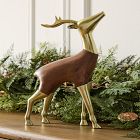 Eugene Wood &amp; Brass Deer Object