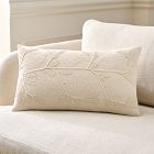 Embroidered Pine Cone Pillow Cover