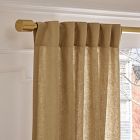 Open Box: European Flax Linen Light Filtering Curtain (48"W x 96"L) - Camel