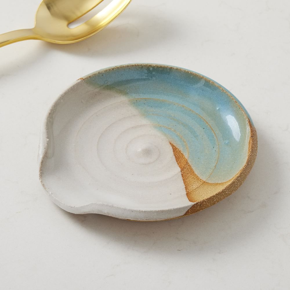 Pottery32 Spoon Rest - Blue