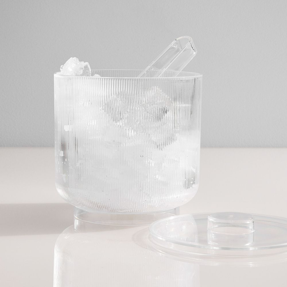 Fluted Acrylic Ice Bucket - Clear
