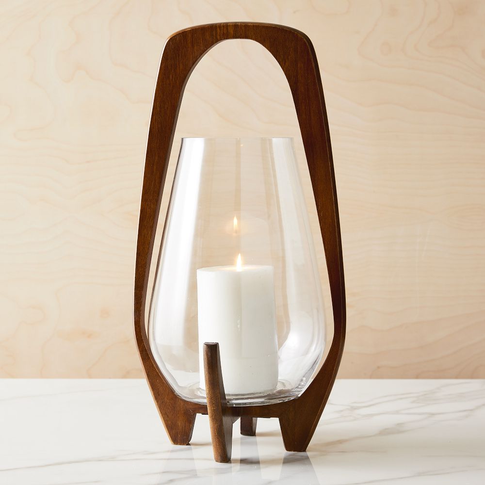 Mid-Century Wood Lanterns - Cafe, Extra Large- 21 Inches