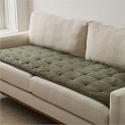 Open Box: Quilted Sofa Overlay (84" x 23") - Dark Olive