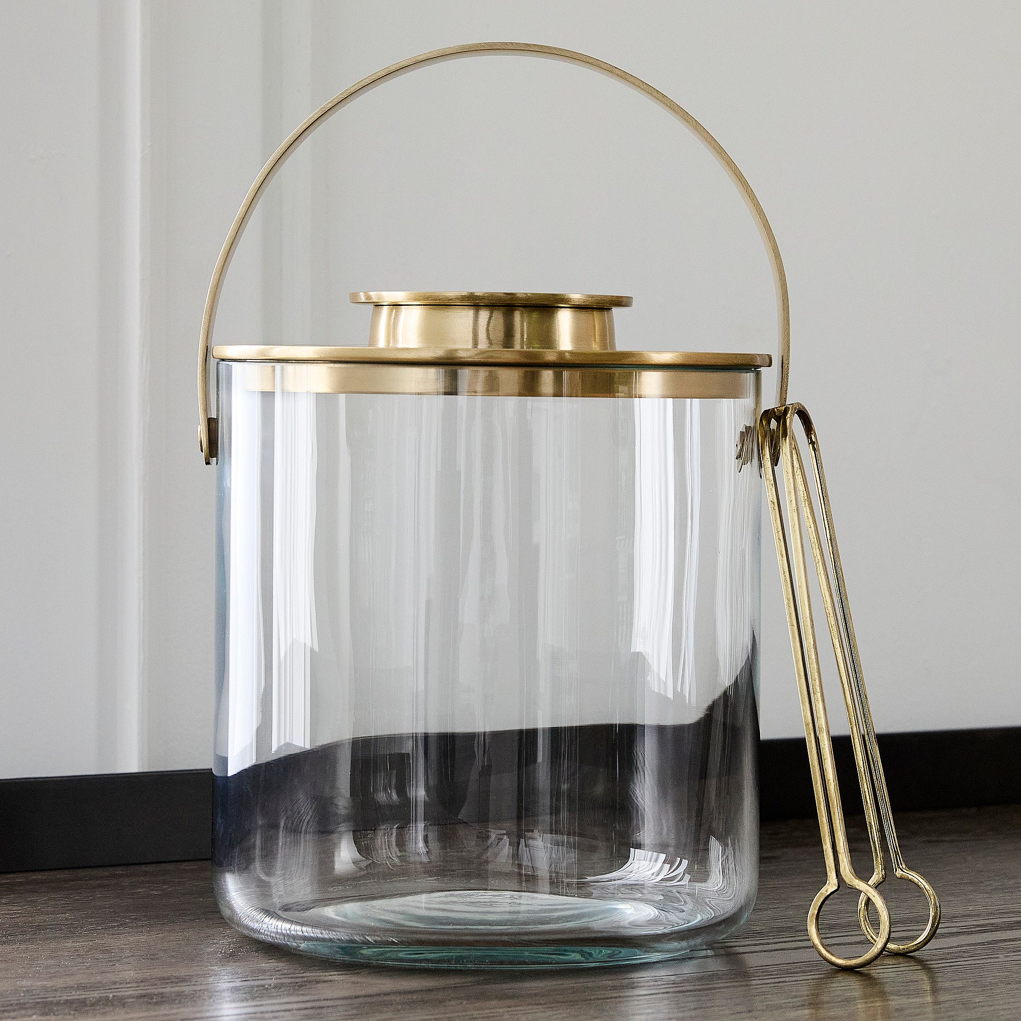 Archer Barware Ice Bucket w/ Tongs - Ice Bucket, Brass
