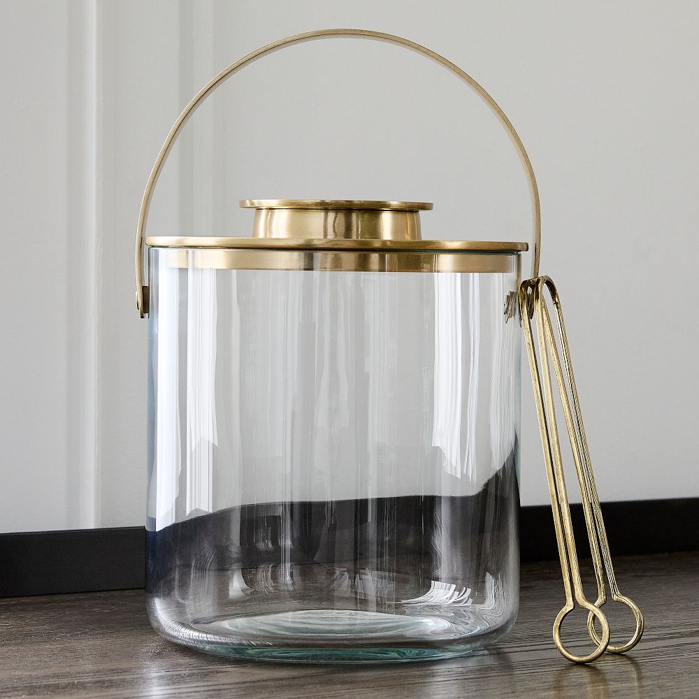 Archer Barware Ice Bucket w/ Tongs - Ice Bucket, Brass