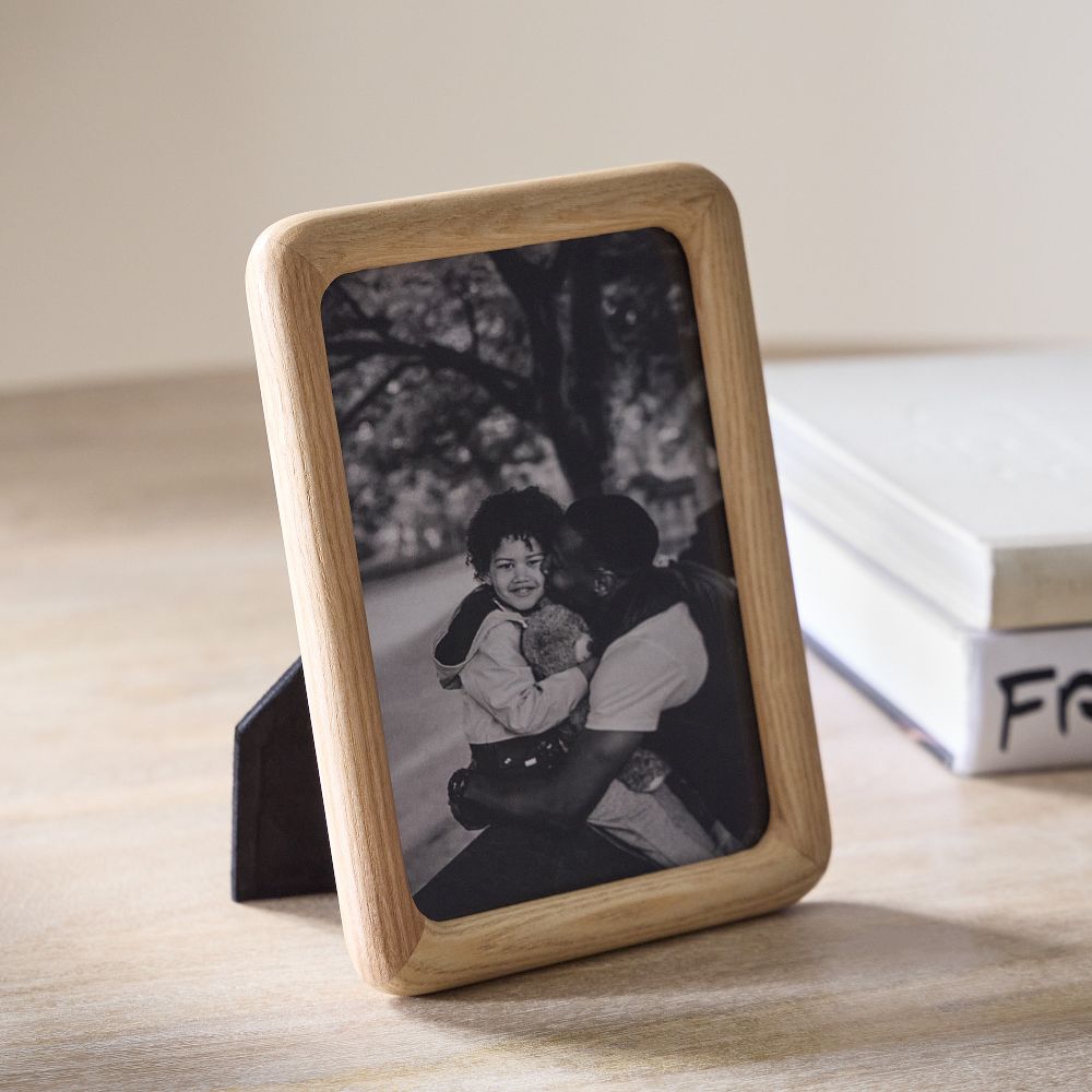 Modern Rounded Wooden Tabletop Frames - Light Ash, 5X7