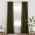 Open Box: Worn Velvet Curtain, Tarragon, 48"x96"