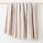 Neutral Striped Textured Pillow Cover &amp; Throw Set