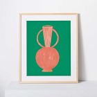 Kate Arends Framed Print - Green Vase