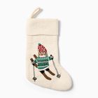 Skiing Penguin Felt Stocking