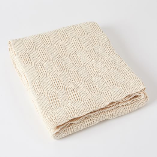 Made*Here New York Cotton New Wave Lightweight Throw by West Elm