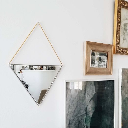 SZKLO Glass Triangle Wall Mirror by West Elm