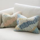 Embroidered Wavy Lines Pillow Cover