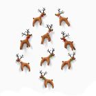 Mini Felt Reindeer Decor (Set of 9)