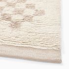 Soft Checkered Shag Wool Rug