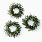 Faux Mini Pine Wreaths (Set of 3)