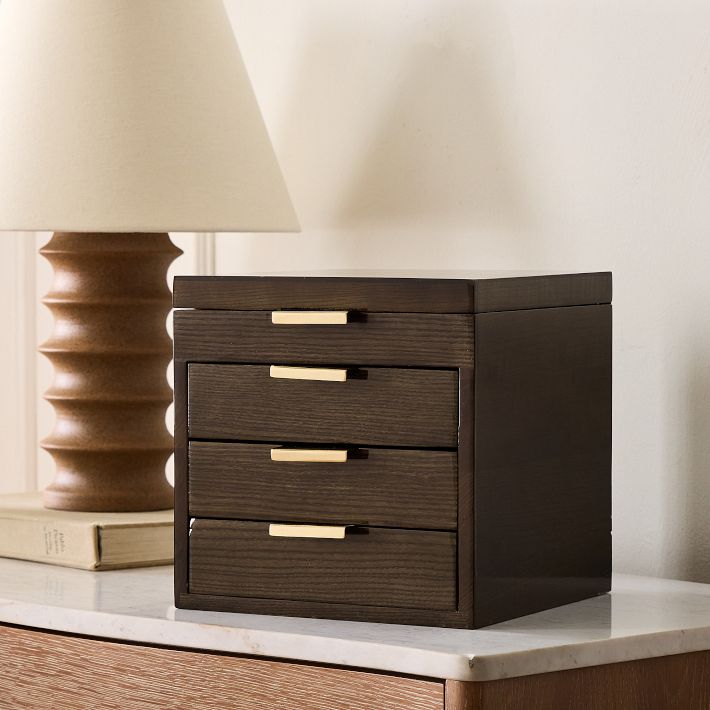 Julieta Wood Jewelry Box, Green Ash | West Elm