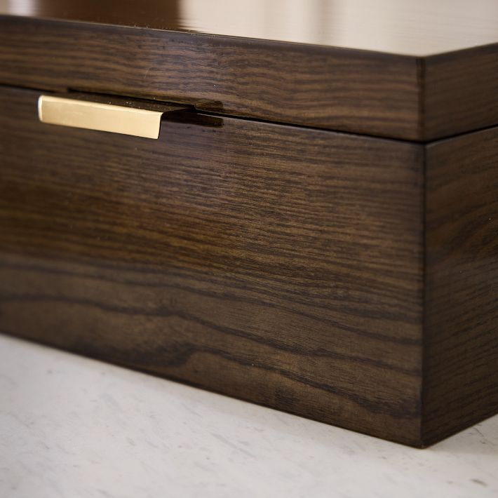 Julieta Wood Jewelry Box, Green Ash | West Elm