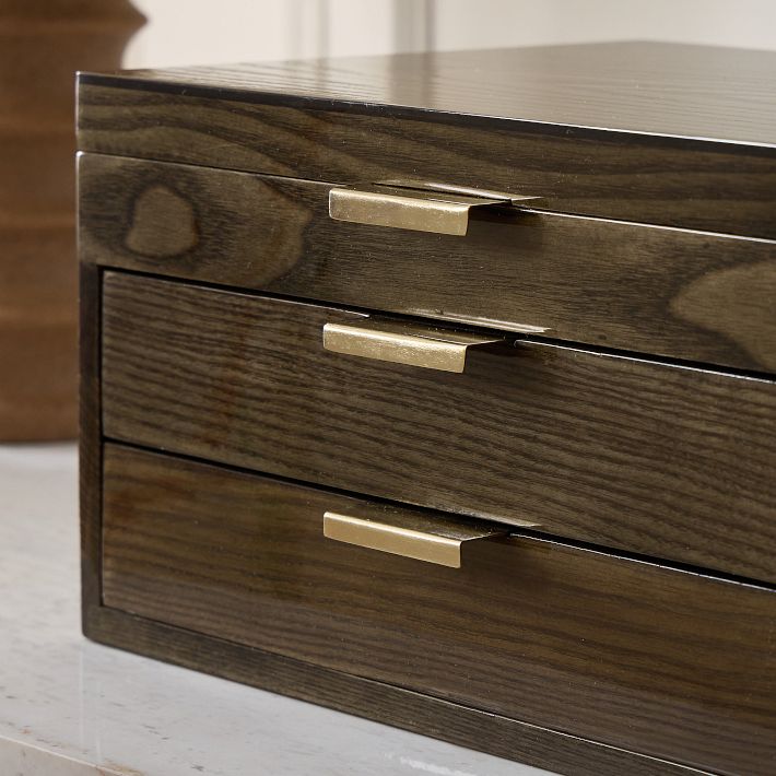 Julieta Wood Jewelry Box, Green Ash | West Elm