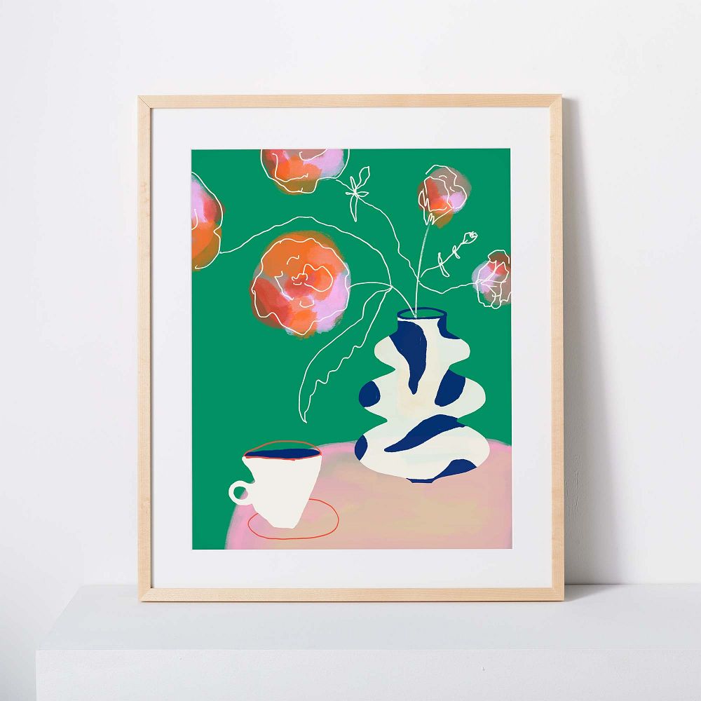Kate Arends Framed Print - Morning Ranunculus by West Elm