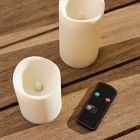 Indoor/Outdoor Wavy Edge Basic Candle - Ivory