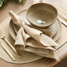 Contrast Border Metallic Napkin Sets - Gold