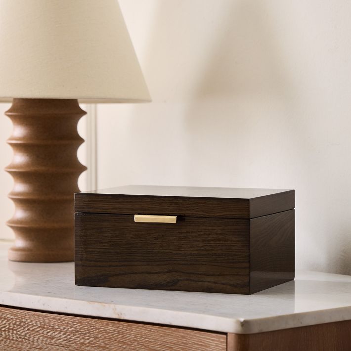 Julieta Wood Jewelry Box, Green Ash | West Elm