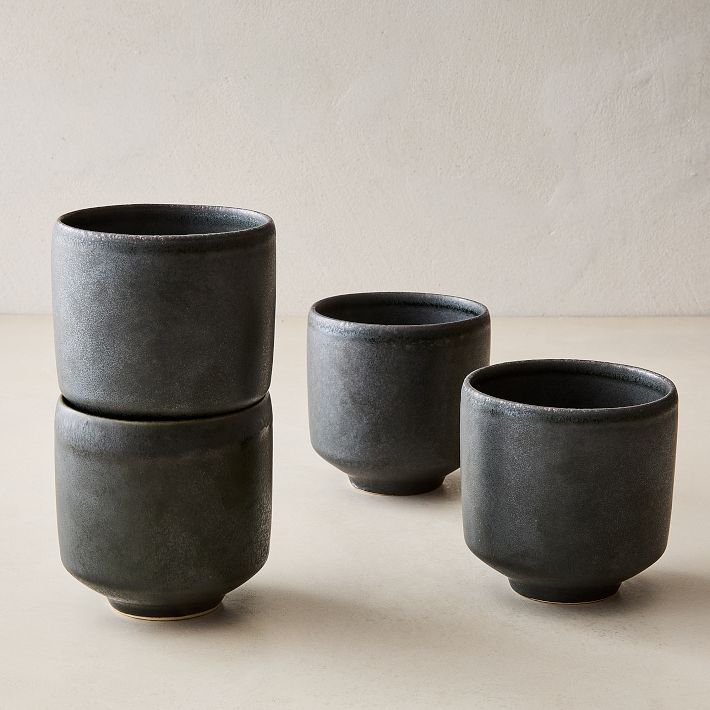 Aaron Probyn Kanto Mug, Black, Set of 8, West Elm
