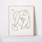 Kate Arends Framed Print - Woman &amp; Vase