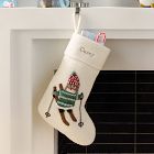 Skiing Penguin Felt Stocking