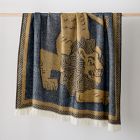 Brushed Woven Lion Throw