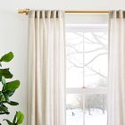 European Flax Linen &amp; Luster Velvet Curtain