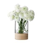 Lotta Glass &amp; Wood Vase