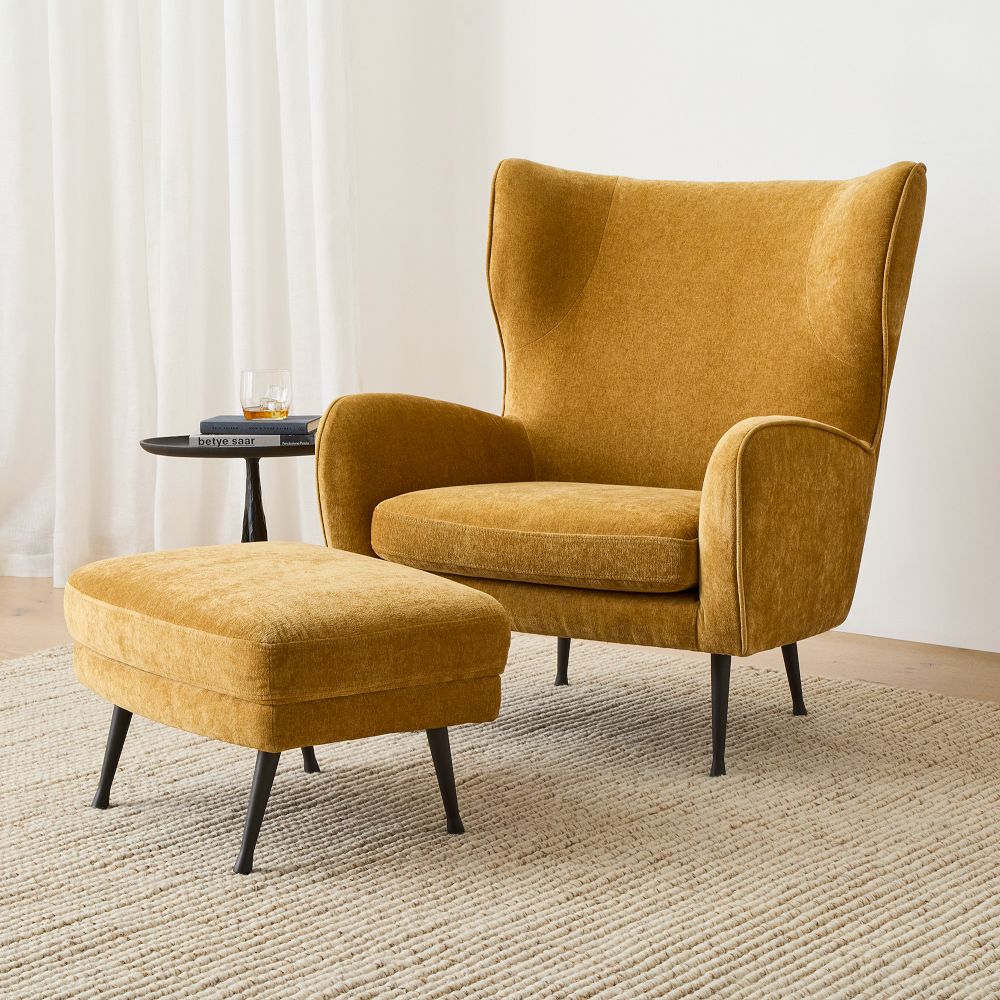 Lucia Ottoman - Metal Legs by West Elm