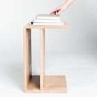 Wood C-Shaped Side Table (12.5")