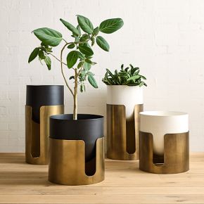 black hanging planter Pocket 3 Black Wall Planter main image 0