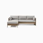 Santa Fe Slatted Outdoor 2-Piece Chaise Sectional (95")