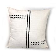Tonga Pillow Cover - Black Dots & Lines