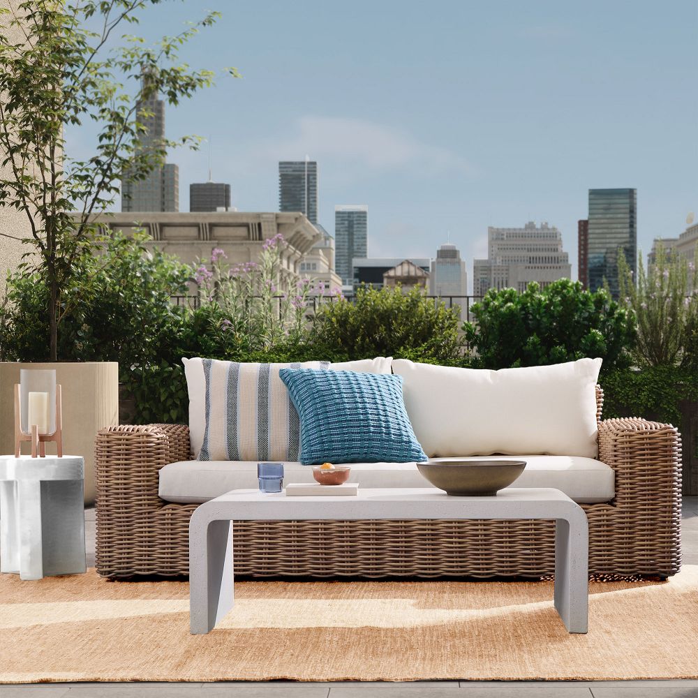 Westport Wicker Outdoor Sofa (84") by West Elm