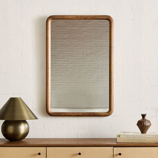 Industrial Wood Wall Mirror | West Elm