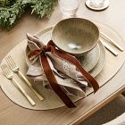 Gold Metallic European Linen Placemat Sets