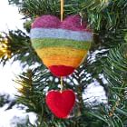 Felt Rainbow Heart Ornament Benefitting The Trevor Project