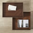 Modern Marquetry Wood Trays - Walnut
