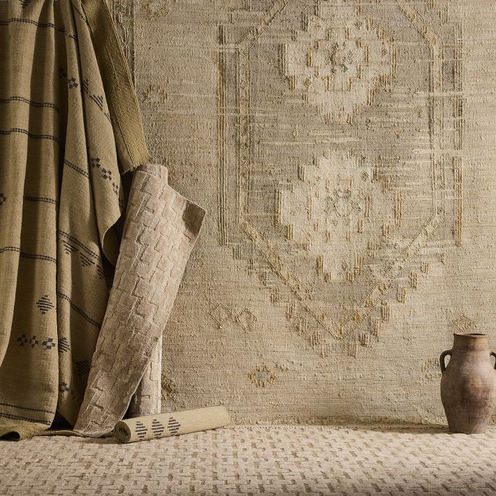 Kaia Flatweave Rug - Handwoven Natural Jute & Cotton | West Elm